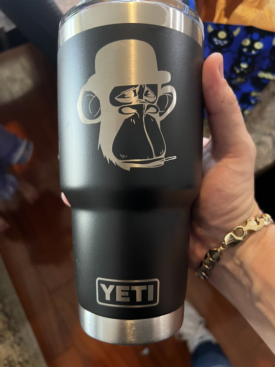 Best birthday present! <a href="/BoredApeYC/">Bored Ape Yacht Club 🍌</a> <a href="/YETICoolers/">YETI</a>
