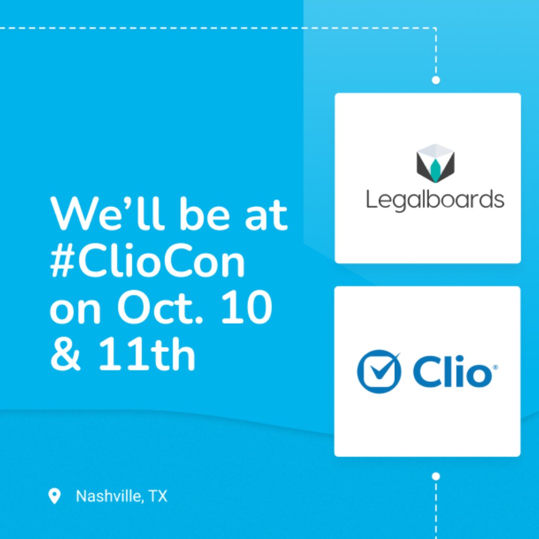 We're incredibly excited to be at #ClioCon next week! We'll be participating as exhibitors and finalists in <a href="/goclio/">Clio</a>'s Launch//Code contest. Stay tuned for more information about where we'll be, and we look forward to being a part of one of the leading #legaltech conferences.