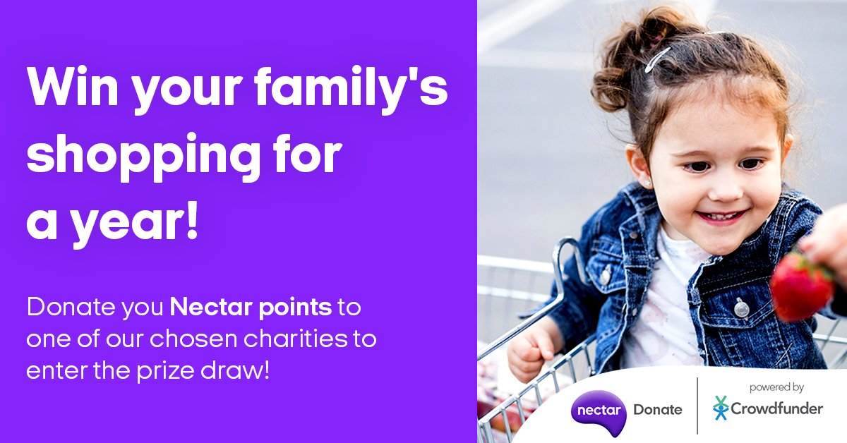 crowdfunderuk's tweet photo. ⏳️ 1 day left! ⏳️
Donate your Nectar points to one of @nectar's chosen charities for a chance to #win your family's shopping for a year:
🟣 @famholcharity
🟣 @FareShareUK
🟣 @turn2us_org
Enter now: https://t.co/tgZy5eBbvR
@sainsburys #NectarPoints https://t.co/HRaf47iJyp