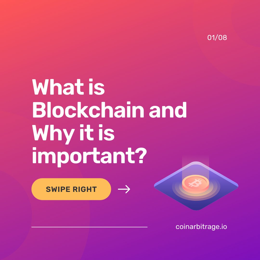 CoinArbitrageio's tweet photo. What is Blockchain and Why it is important?

Join our Telegram group for any questions , feedback or just to say hi to everyone and to be a part of our daily growing Family! Part 1

#cryptocurrency #arbitrage #crypto #blockchain #cryptonews #cryptotalk https://t.co/mBCxdiqwYW