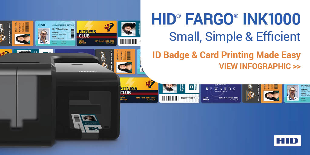HIDGlobal's tweet photo. Explore the many features of the HID® FARGO® INK1000 inkjet ID card printer in our informative infographic: https://t.co/cQ0FkhjCun
#inkjet #idcardprinter #printers #HowDoYouID https://t.co/JXULC90X7s