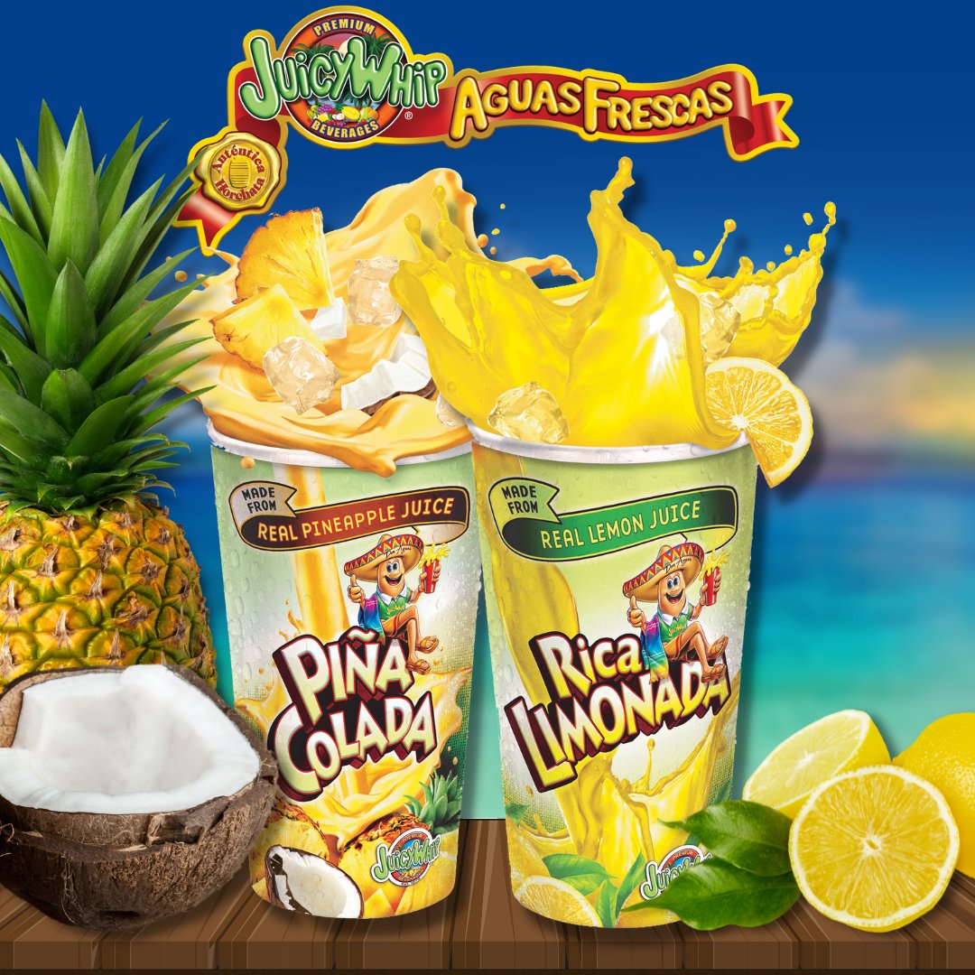 JuicyWhip's tweet photo. Juicy Whip's Hispanic Beverages offer one of the highest quality authentic tastes in beverage concentrates available on the market!🍍🥥🍋

#JuicyWhip #LaVerne #HispanicBeverages #HispanicDrinks #FruitDrinks #Horchata #RicaHorchata #AguasFrescas #Jamaica #JuicyWhipBeverages https://t.co/hYeLcBXvUv