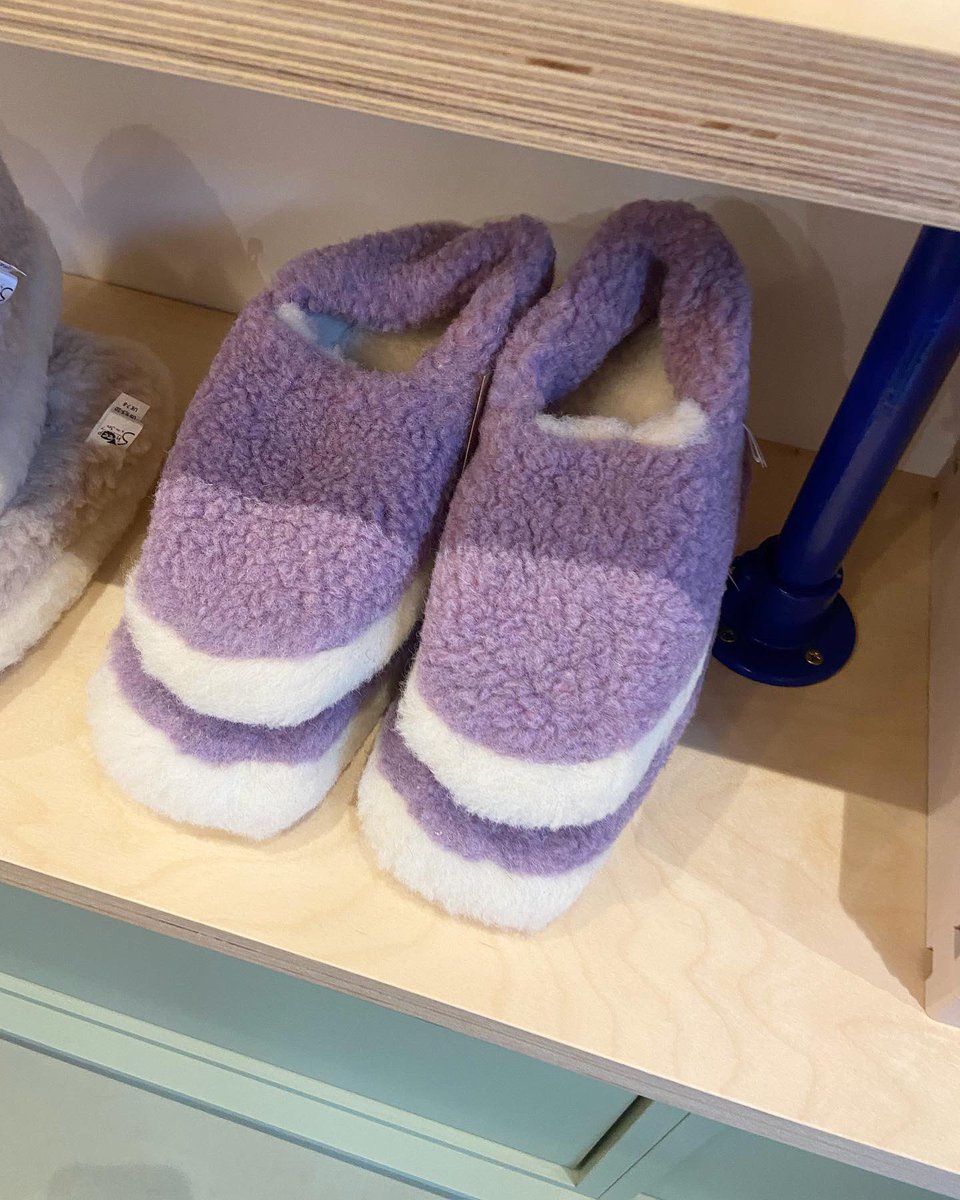 Lots of beautiful new things in store and online including these insanely fluffy wool slippers #altrincham #stanleysquare