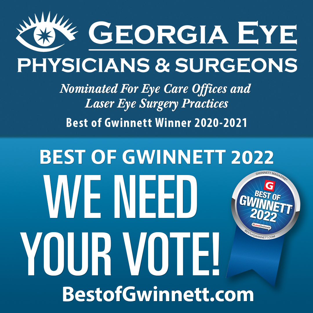 GAEyeDocs's tweet photo. Best of Gwinnett by @GwinnettMag voting is open for the 2022 season!

Cast your vote for Georgia Eye Physicians &amp; Surgeons and all your favorite businesses here: https://t.co/EHrVYvWMfC
#georgiaeye #eyecare #BOG https://t.co/5NNW7bNT4c