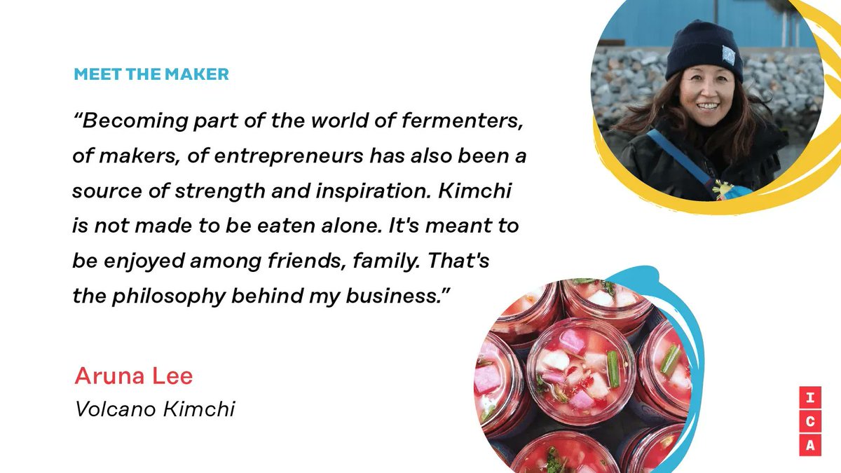 ICA Fund (@icafund) on Twitter photo Meet Aruna Lee, founder + fermentress of <a href="/volcanokimchi/">Volcano Kimchi</a>, a small business known for its innovative and sustainable kimchi recipes. We connected with Aruna to get a deeper understanding of how she runs a successful business and her innovative approach to kimchi and fermentation. Meet Aruna Lee, founder + fermentress of <a href="/volcanokimchi/">Volcano Kimchi</a>, a small business known for its innovative and sustainable kimchi recipes. We connected with Aruna to get a deeper understanding of how she runs a successful business and her innovative approach to kimchi and fermentation.