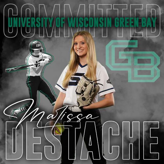 MarissaDestache's tweet photo. So excited to announce my verbal commitment to UW-Green Bay! Thank you @skubuske and @CoachWoo24 for this amazing opportunity! Go Phoenix! 💚🤍#OTR4FIVE https://t.co/YGCk2yDaLX