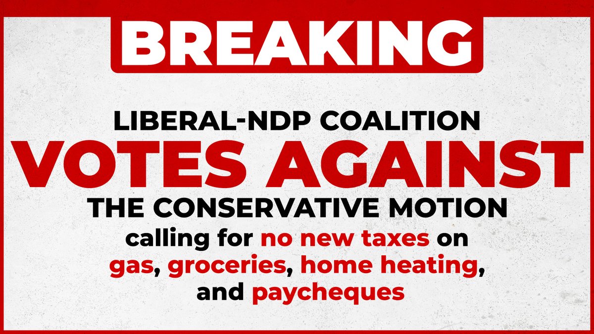 The Liberal-NDP government's priority is not relief for Canadian citizens enduring a cost-of-living crisis, but rather more revenues for its own coffers, to fuel its reckless and unrestrained spending that is exacerbating inflationary pressures.