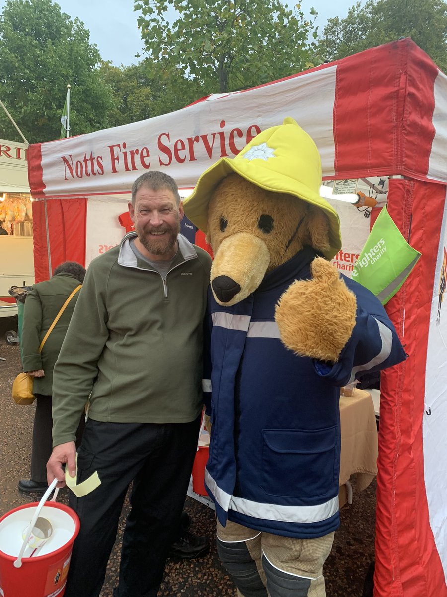 Blaze is here this evening <a href="/goosefairgoose/">Goosey Goose</a> lending an hand on the <a href="/firefighters999/">Fire Fighters Charity</a> stall. Come along and say hi