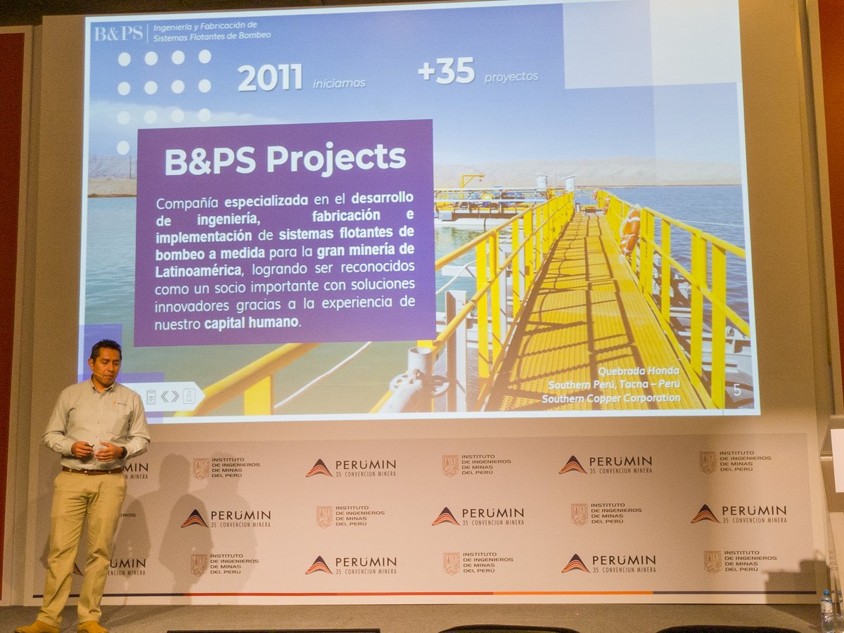 BYPSProjectsPE's tweet photo. B&amp;PS Projects desarrolló exitosamente nuestra Charla Técnica "Recuperación de Agua de Relaves: Sistemas Flotantes de Bombeo", oportunidad en la que pudimos exponer más sobre los probados beneficios de la instalación de Sistemas Flotantes de Bombeo (SFB)...
(1/3) https://t.co/OLuJGemxaM