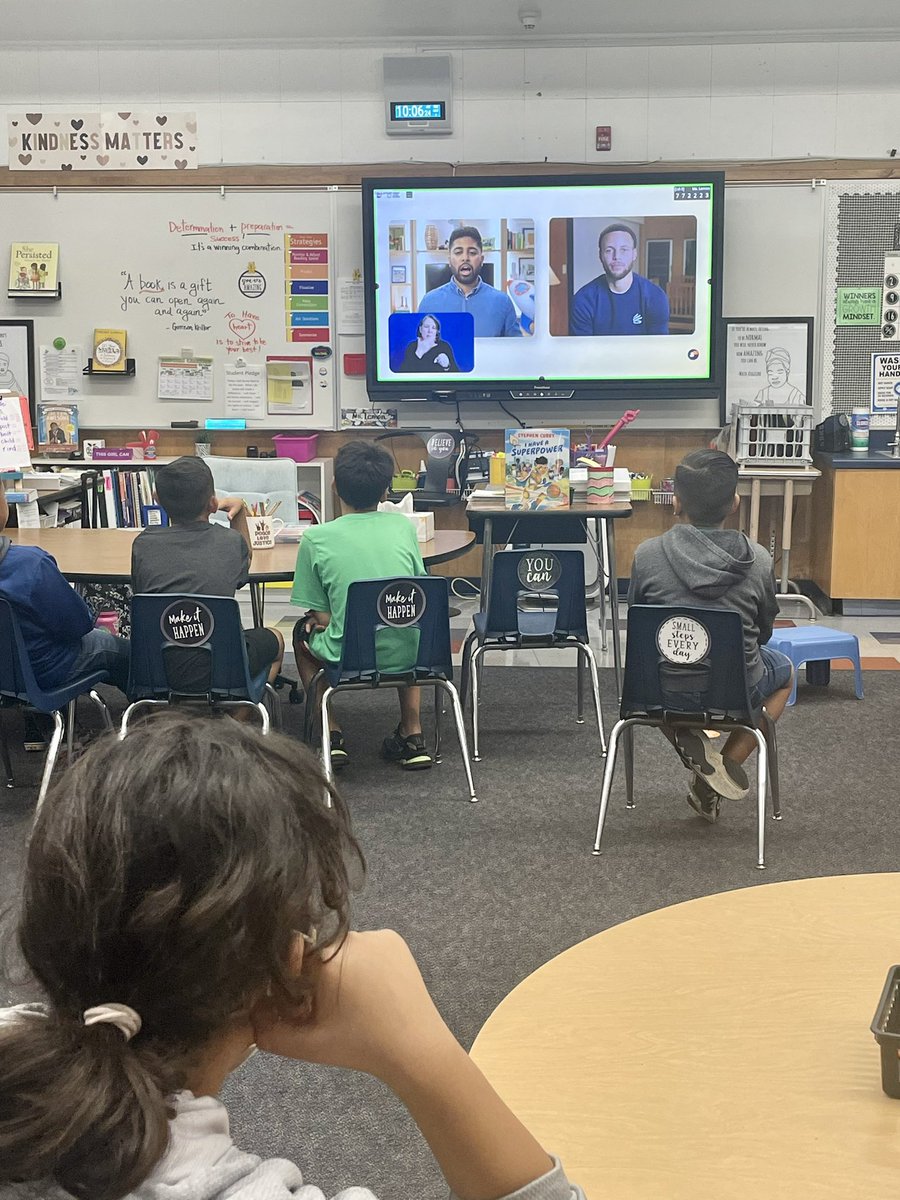 lyndalemon's tweet photo. Thank you @StephenCurry30 for reminding us to have #HEART in everything we do, to never give up, and that inside each of us is our very own #superpower #believeinyourself  🎉🙌🏽🏀 #StephenCurry ❤️ @unanimousmedia @MicrosoftFlip @penguinkids @CharterOak_Dist https://t.co/ntFHOKkQpR