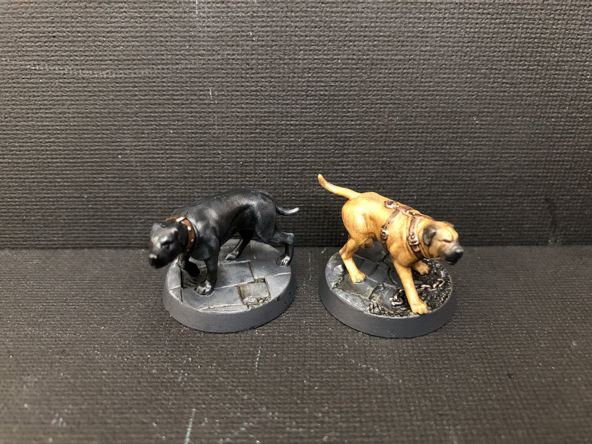 nostromodamus's tweet photo. Just a couple of good doggos from Hexbane’s Hunters ✌🏻☺️ #WarhammerCommunity #PaintingWarhammer https://t.co/Ti5qHpAot6