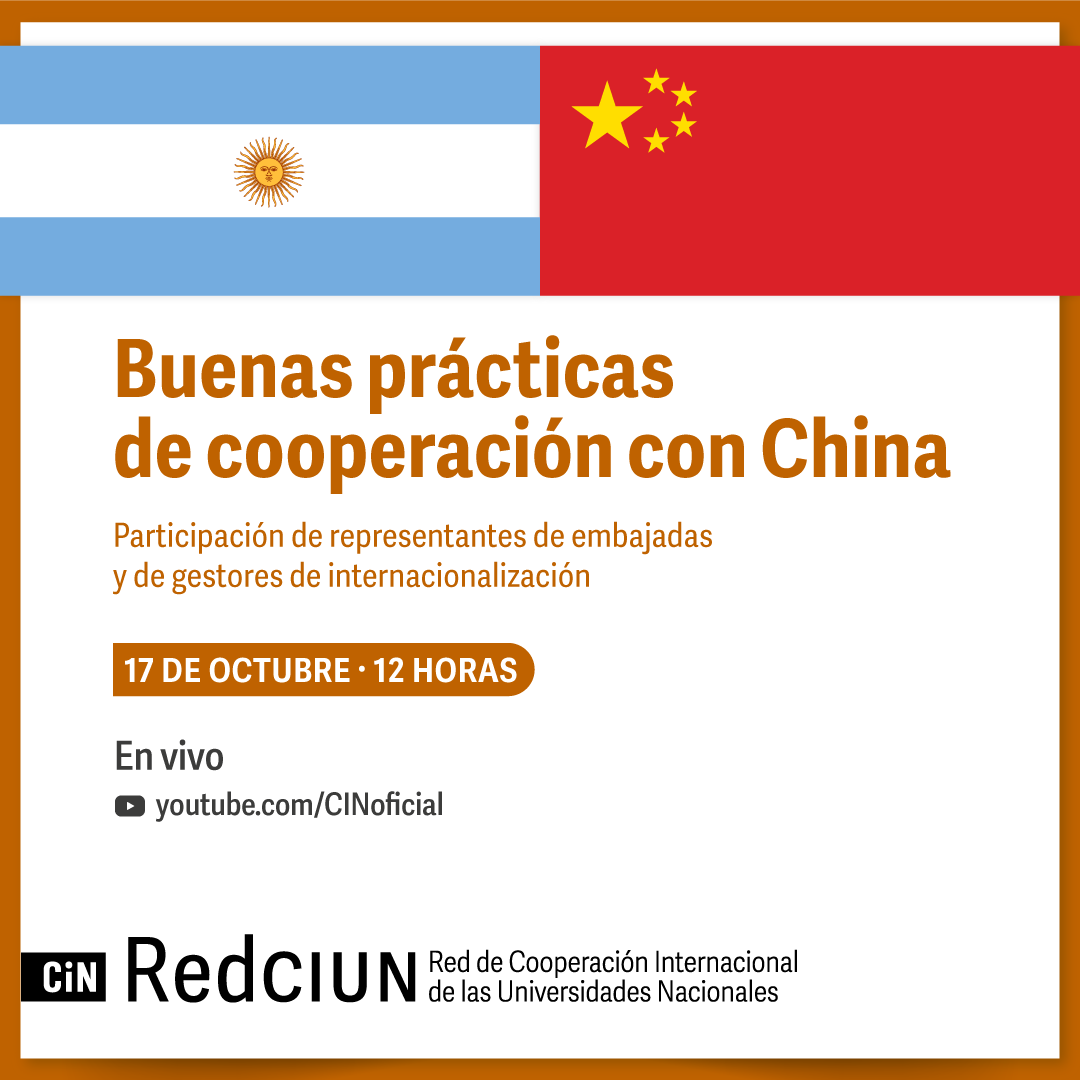 CINoficial's tweet photo. 🇨🇳 🇦🇷 Buenas prácticas de cooperación con China

📅 17 de octubre
🕛 12 horas
💻 https://t.co/ypTg4EFvmF
Organizado por la #RedCIUN del @CINoficial con la participación de representantes de embajadas y de gestores de internacionalización. 

🌐 𝙧𝙚𝙙𝙘𝙞𝙪𝙣.𝙘𝙞𝙣.𝙚𝙙𝙪.𝙖𝙧 https://t.co/j0OzrcF3Dx