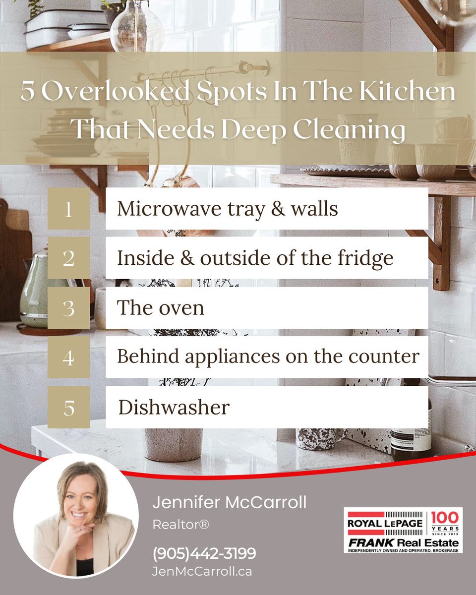 jensellshome's tweet image. Here are some top spots in the kitchen that get overlooked when it's time to deep clean your home!

Comment below with any other spots that get overlooked.

#cleaningtips #hometips #deepcleaningtips #cleaningexpert #cleanhome #kitchencleaning #kitchengoals #SellWithJen