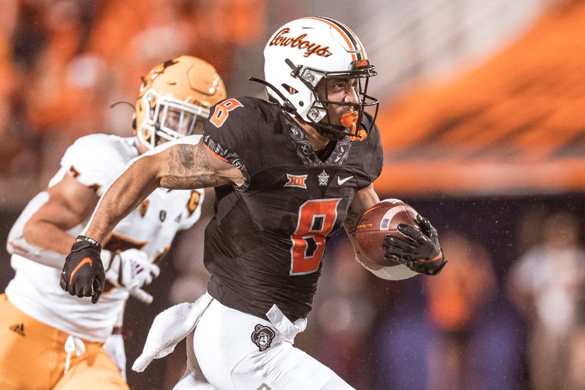 OSUStatsInfo's tweet photo. Oklahoma State is the only Power Five football team in the country with three players averaging at least 90 all-purpose yards per game this season.

#okstate | #GoPokes https://t.co/fYNmE32QEP