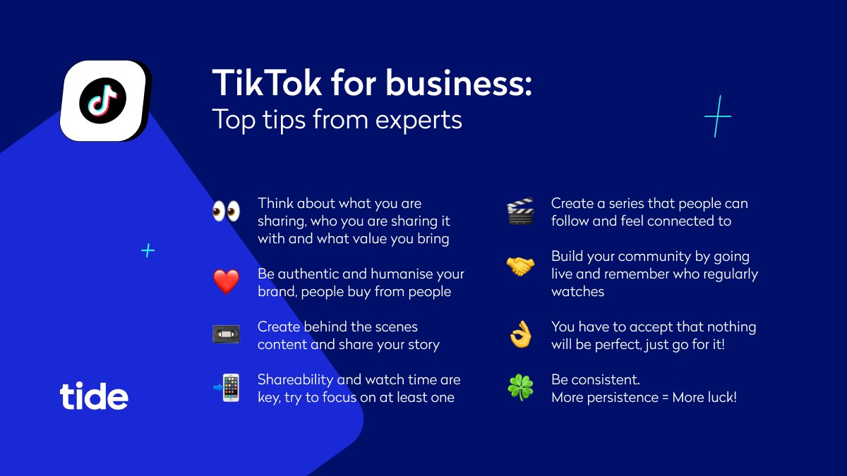 TideBusiness's tweet photo. In episode 3️⃣ of our event series with @purposeful2022, four successful TikTokers share their top tips to help you grow your profile ✨

Check out the full article and event recording 👉  https://t.co/C1iP82OWDs #TikTok #tiktoktips https://t.co/Au1tXTxVAV