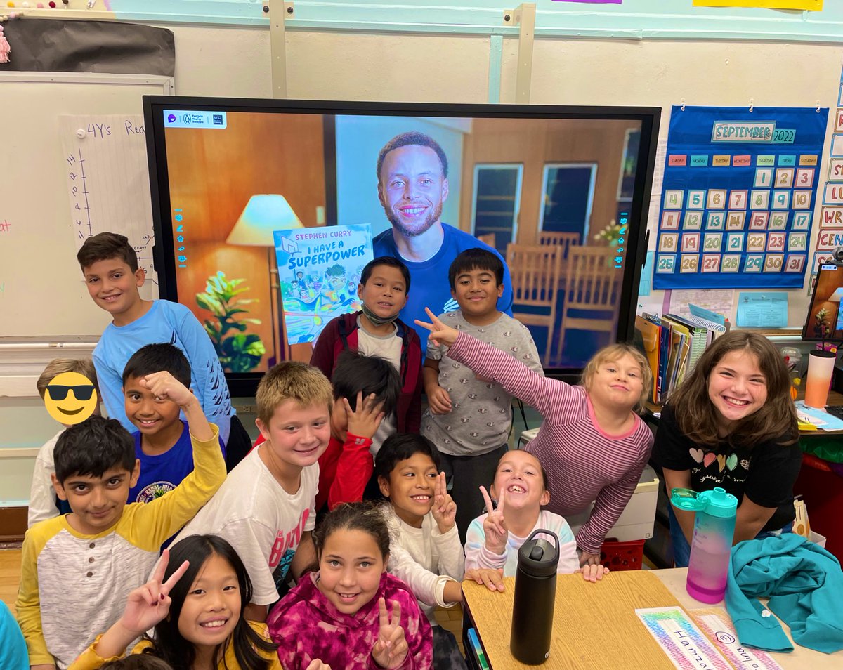 4Y had the opportunity to meet @StephenCurry30 with @MicrosoftFlip We loved the book “I Have A Superpower” by Stephen Curry. Empowering and encouraging!!! 🤩🥳💪🏼 @GridPalGeorge #4Ytakesflight @GCPelementary @NHPGCP