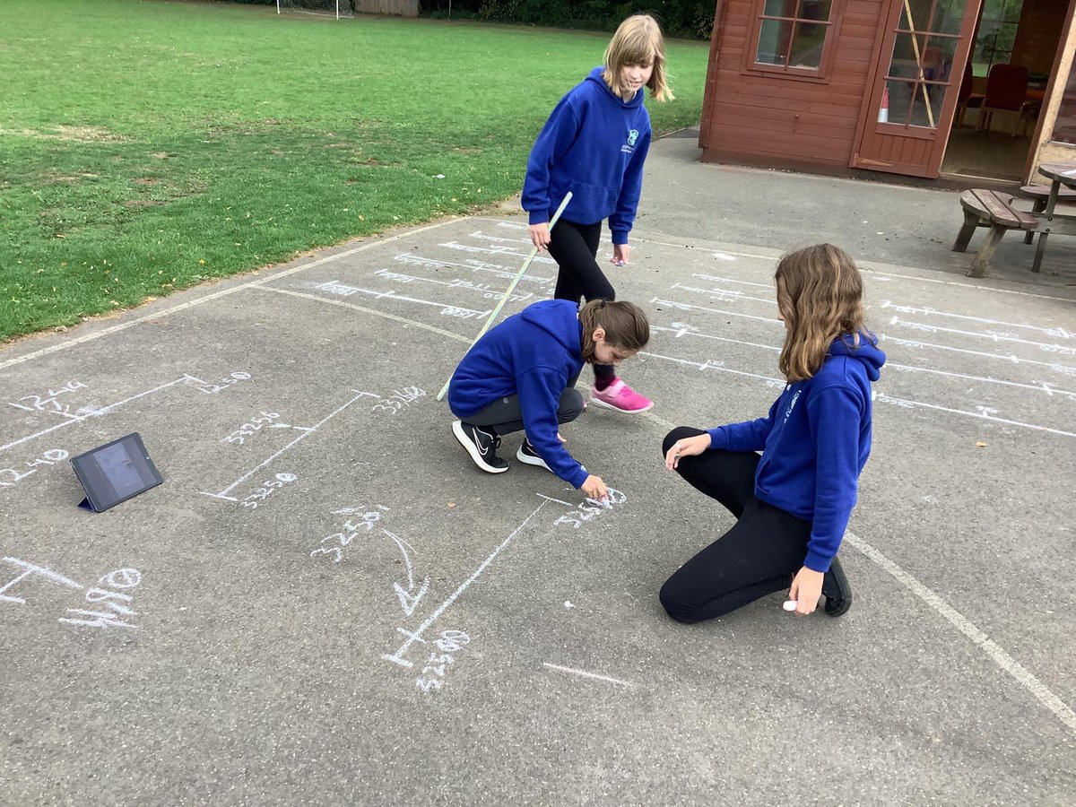 gilwern_school's tweet photo. #GilwernYear6 applied place value knowledge when exploring rounding outdoors @_OLW_ with number lines to prove why numbers round up or down to different values @EAS_Numeracy @KHSMrsCMaths @KHS_Maths #ambitiouscapablelearners #mathsnumeracy https://t.co/lJv65rQv6B