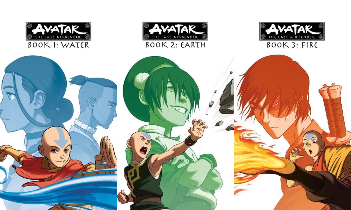aangdaily's tweet photo. All 3 official posters of Avatar The Last Airbender books https://t.co/0S5TA2Lf6L