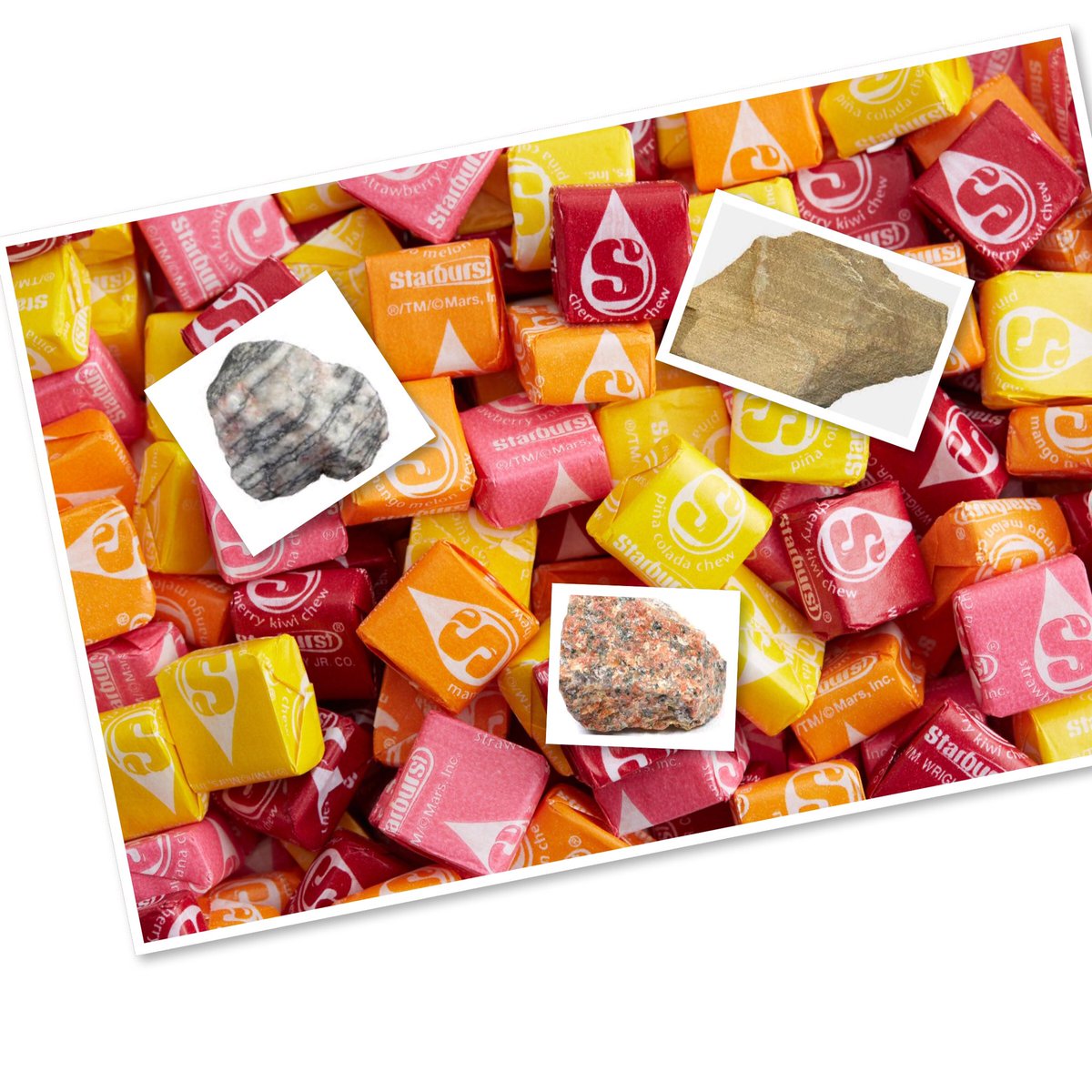 Geckosclass's tweet photo. Can your child remember the three different rocks and how they are formed? The starbursts might remind them! @llamasclass https://t.co/SamQB29Yn7