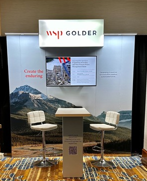 WSPCanada's tweet photo. We’re thrilled to be at the #GeoCalgary conference hosted by @CanadianGeotech. Pass by our WSP Golder booth and connect with our experts if you’re around! https://t.co/mrz6nYl8ti