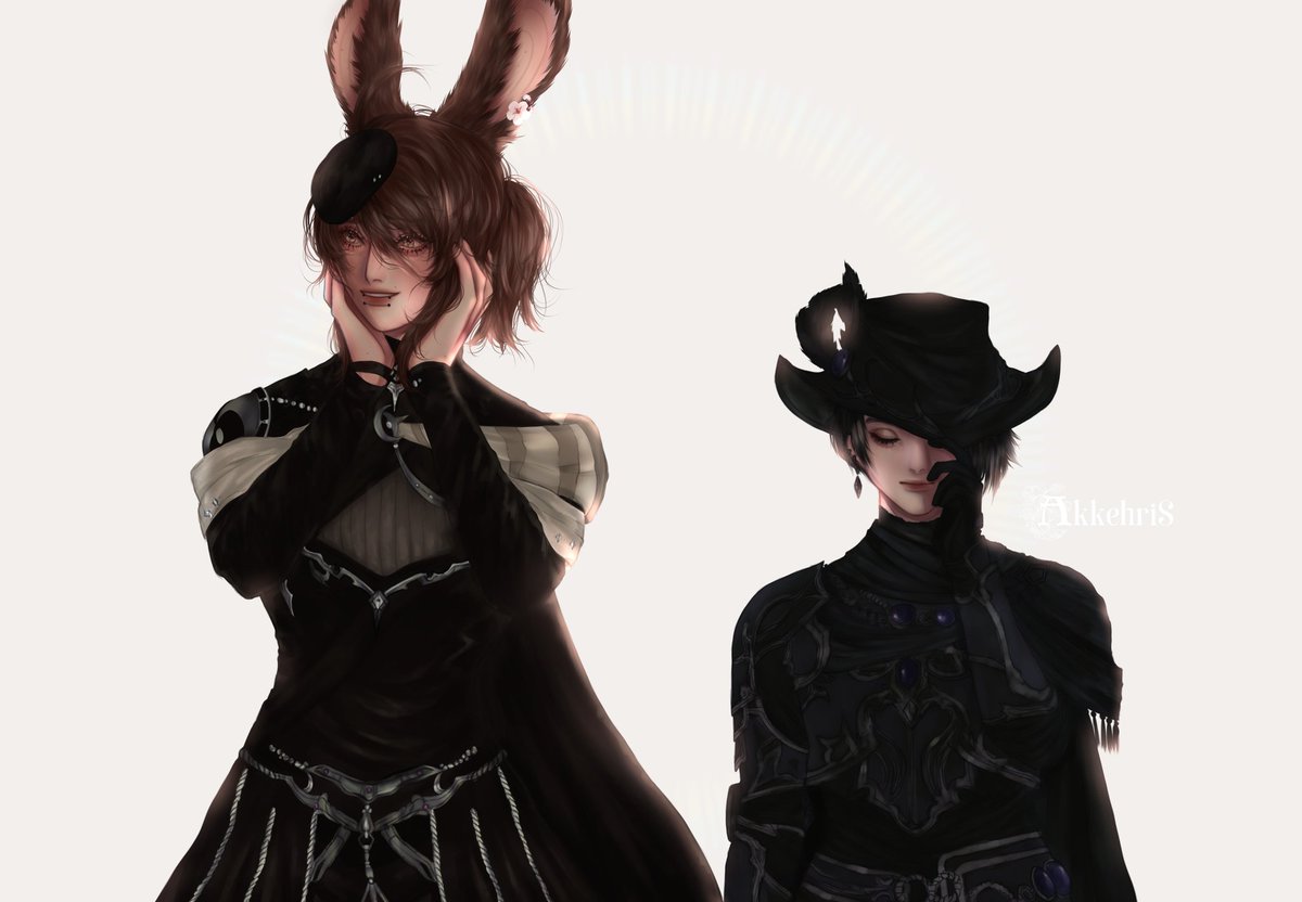 akkehris's tweet photo. 🌸A few weeks ago I had started this drawing of my ffxiv character with a new character that came out in the last patch, I simply loved it, everything about her was very cool  🐈‍⬛🐰

#FFXIV #FFXIVART #maleviera #ffxivviera #FINALFANTASY14 #ffxivzero https://t.co/6sp7dsYMdH