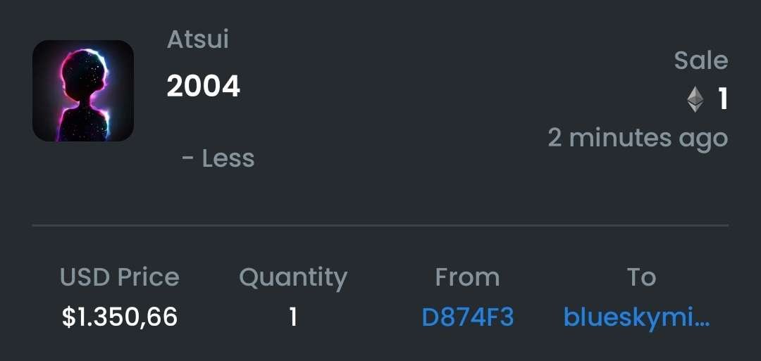 say it with me <a href="/AtsuiNFT/">Atsui</a> 
1 ETH Sale. Bullish much. The survivors are all in the temple anon. Won't you drop by and say hello? #ATSUI <a href="/zumerian_talks/">zumerian</a> <a href="/bry_omite/">Almighty Degen</a> <a href="/_colinzan_/">Colinzan⛩️</a> <a href="/ZaelienNFT/">ZAELIEN HUMBLE FARMER $MOJO $BEYOND</a>