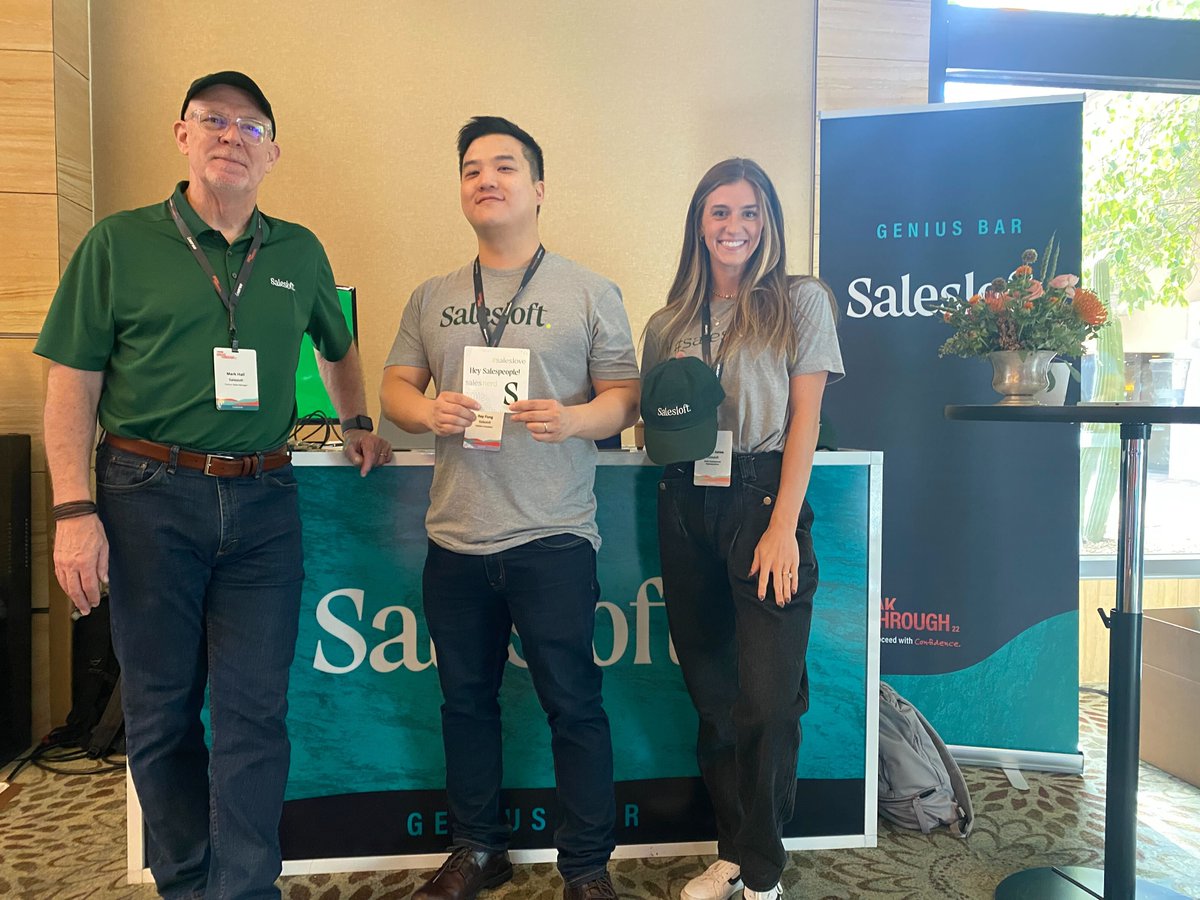 Salesloft's tweet photo. Hello from beautiful, sunny Scottsdale, AZ! 👋 Our Lofters are proud to be here for @6senseInc's #Breakthrough22! Come and see our partner solutions live, mingle with our team, and learn how together with 6sense, we’re helping B2B teams #ProceedWithConfidence! https://t.co/nbIETwuIZg