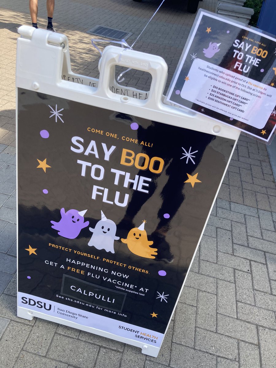 SDSU_SHS's tweet photo. Stop by Calpulli today! 10-2 for your free flu shot! https://t.co/9LtxTzrb1n