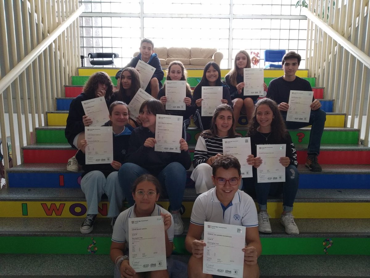 Finally they got their Cambridge certificates 👏😊 Great job!!!
⁦<a href="/CambridgeEng/">Teaching English with Cambridge</a>⁩ ⁦<a href="/BEDAspain/">BEDAspain</a>⁩

#cambridge #cambridgecertificate #somospresentación #lapresentaciónmadrid