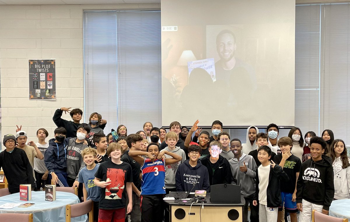 Hey <a href="/StephenCurry30/">Stephen Curry</a>, check out this next generation of game changers! Grateful for the chance to celebrate your new book, I Have A Superpower, and our ❤️ of reading today. #LiftTheLions 🦁 <a href="/MicrosoftFlip/">Flip</a> <a href="/midgereads/">Maggie Wickham 📚</a>