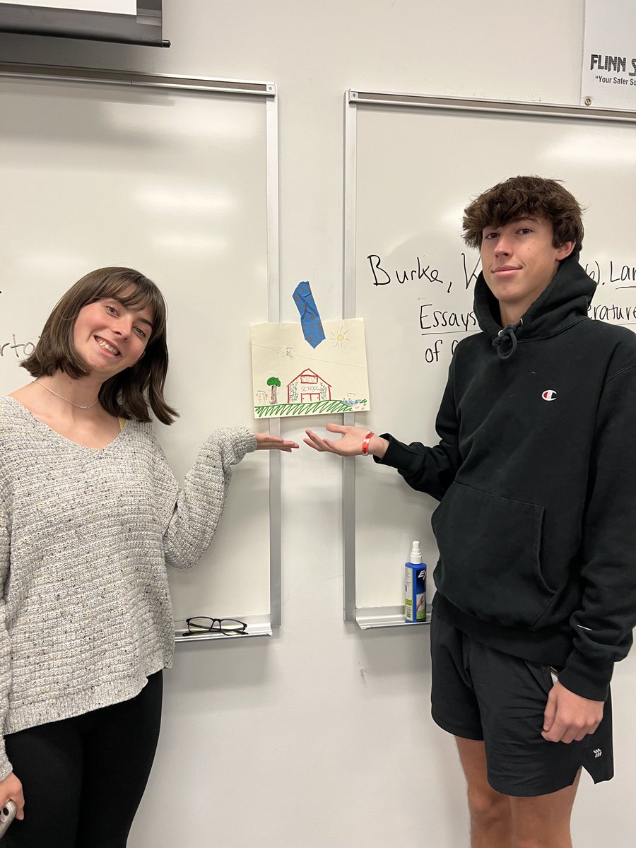 AAlevromagiros's tweet photo. Our drawing displays existentialism! In our drawing, students are learning outside of the classroom. They are dancing, swimming, and learning new things. https://t.co/8Lj0YmLUzE