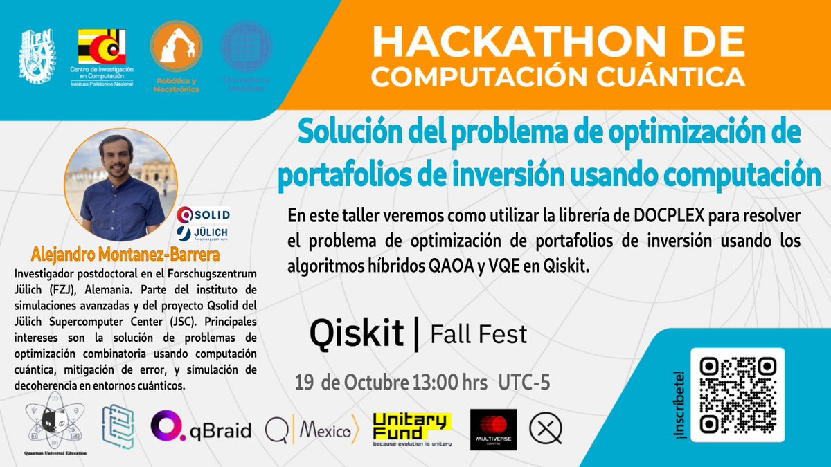 QuantUniEd's tweet photo. More workshops for the #Qiskit #fallFest #Mexico,
https://t.co/Uj6V1WFjCV
and these speakers are organizing two #hackathons
@qbraid_official
#HAQS (https://t.co/pJ7XSvKYsY)
&
Qiskit fall Fest #Colombia
#computacióncuántica #computing #gratis
#computación #cuántica #online https://t.co/K03nj4YKsZ