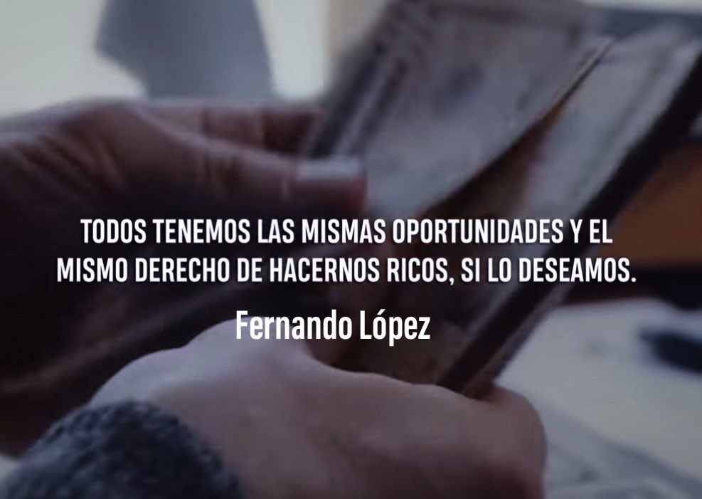 Todos tenemos las mismas oportunidades y el mismo derecho de hacernos ricos. El dinero no discrimina a nadie no entiende de razas, ni de religiones. #motivation #inspiration #emprendedores #financialmentor