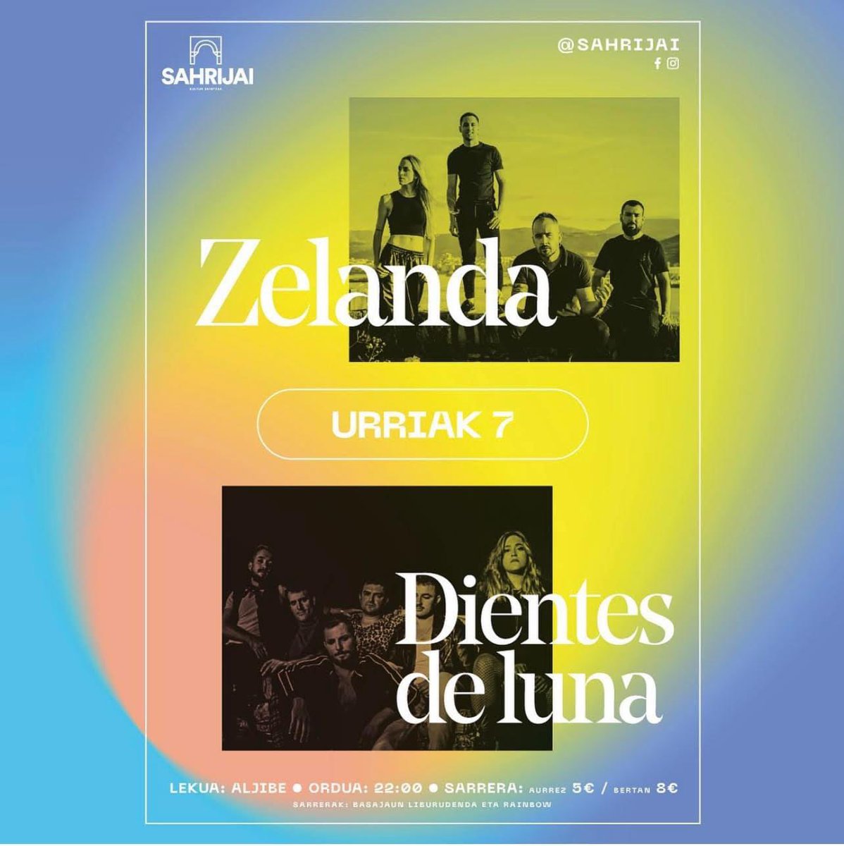 🔥 Ostirala || Viernes || Friday 🔥
<a href="/DientesdeLuna/">DIENTES de LUNA</a> ➕ <a href="/ZelandaTaldea/">Zelanda_taldea</a> 
#musika #musica #kontzertua #concierto #dientesdeluna #zelanda #management #bagabiga