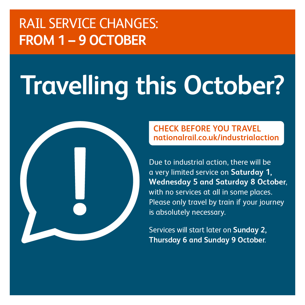 Network Rail on Twitter "⚠️ Due to industrial action, there will be a