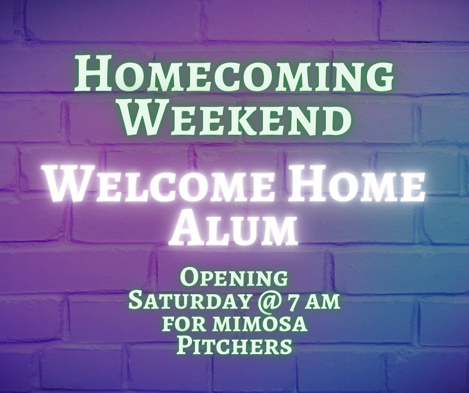 Hey alum we’ve missed you😘😘 we have a bunch of surprises for you throughout the week so be sure to stop in! Opening Saturday at 7am