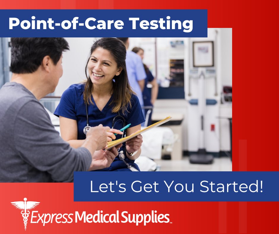 ExpressMedical_'s tweet photo. Point-of-care testing provides an excellent opportunity for you to enhance revenue by expanding patient care services while improving health at the patient &amp; population levels. We have all the equipment and supplies you need to get started! 

#expressmedical #medicalequipment https://t.co/6TxnD5LCx6