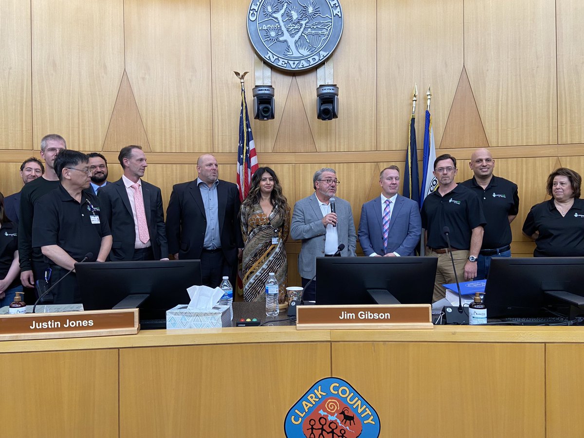 At its meeting today, <a href="/ClarkCountyNV/">Clark County Nevada</a> named Oct. 4 Energy Efficiency Day. Our PowerShift team joined Commissioner <a href="/JustinJonesNV/">Justin Jones (Archived)</a> to celebrate the proclamation.