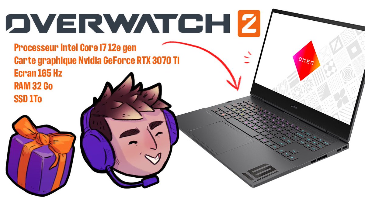 FelxGG's tweet image. 🎁CADEAU🎁

Pour la soirée de lancement d'Overwatch 2, vous pouvez gagner un PC Portable gaming OMEN (une machine )🥳

Pour participer : 
- RT + Follow @FelxGG &amp;amp; @OMENbyHP_fr 
- Keywords "MERCI OMEN &amp;amp; MARIE" dans le chat

Tirage au sort ce soir sur : twitch.tv/fefegg