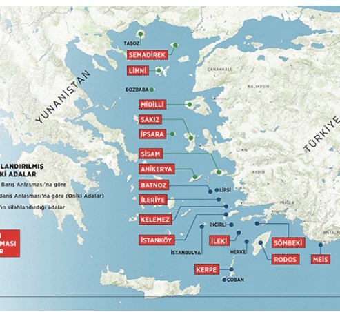 sarjimazz's tweet photo. @alxkaramanpakis @2Wolfsoldier @marky50005 @akdenizpolitik the islands that should remain anti-militarist as per the Lausanne agreement. https://t.co/EkUP69z2FN