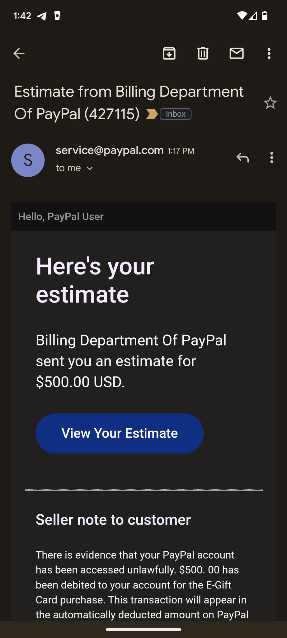 Travis Reeder on Twitter "Uh oh, got an estimate from billing