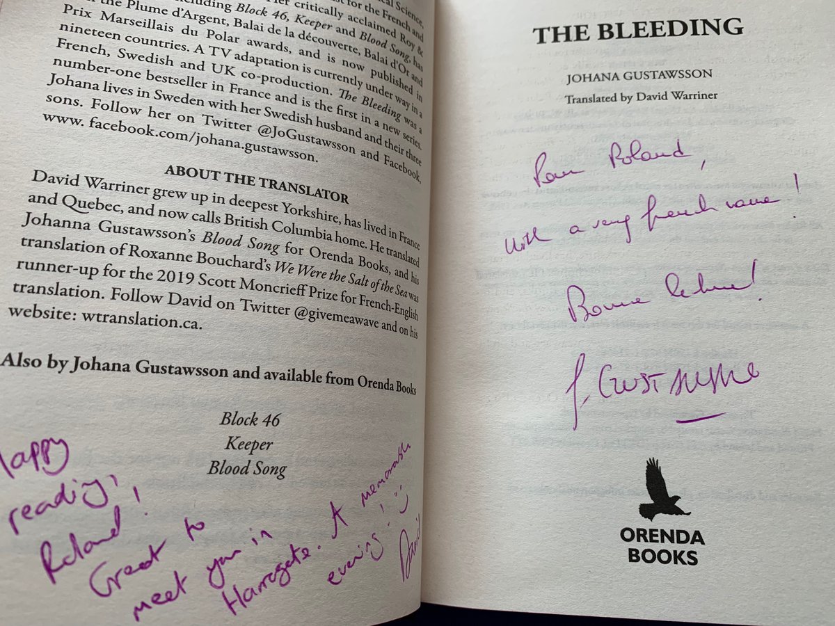 Roland (@roland_fairlamb) on Twitter photo Ace time last night <a href="/WaterstonesHarr/">Waterstones Harrogate</a> with <a href="/a_garthwaite/">Ashley Garthwaite</a> listening to <a href="/antti_tuomainen/">Antti Tuomainen</a> and <a href="/JoGustawsson/">Johana Gustawsson</a> talking about their new books, research and durable socks!
And a bonus masterclass on translating crime fiction (and more) from @givemeawave
Loved it
#books <a href="/OrendaBooks/">Karen Sullivan 🇺🇦🇨🇦🇬🇧</a> Ace time last night <a href="/WaterstonesHarr/">Waterstones Harrogate</a> with <a href="/a_garthwaite/">Ashley Garthwaite</a> listening to <a href="/antti_tuomainen/">Antti Tuomainen</a> and <a href="/JoGustawsson/">Johana Gustawsson</a> talking about their new books, research and durable socks!
And a bonus masterclass on translating crime fiction (and more) from @givemeawave
Loved it
#books <a href="/OrendaBooks/">Karen Sullivan 🇺🇦🇨🇦🇬🇧</a>