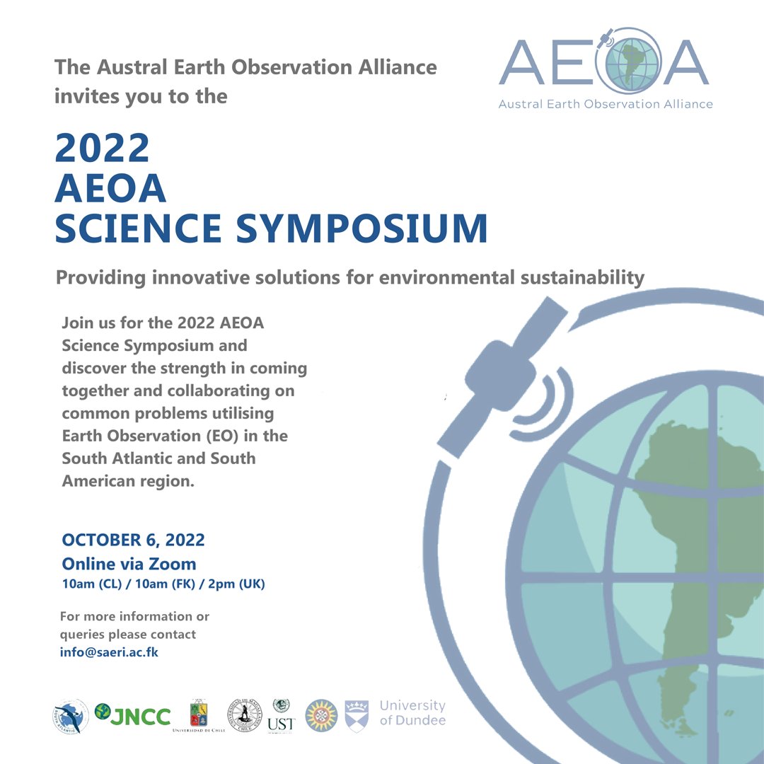 CMMUChile's tweet photo. El 2022 AEOA Science Symposium, es un congreso anual de la Austral Earth Observation Alliance, que reúne a investigadores de Chile, América Latina y las Islas Malvinas 👇 https://t.co/zY9d9YL81S