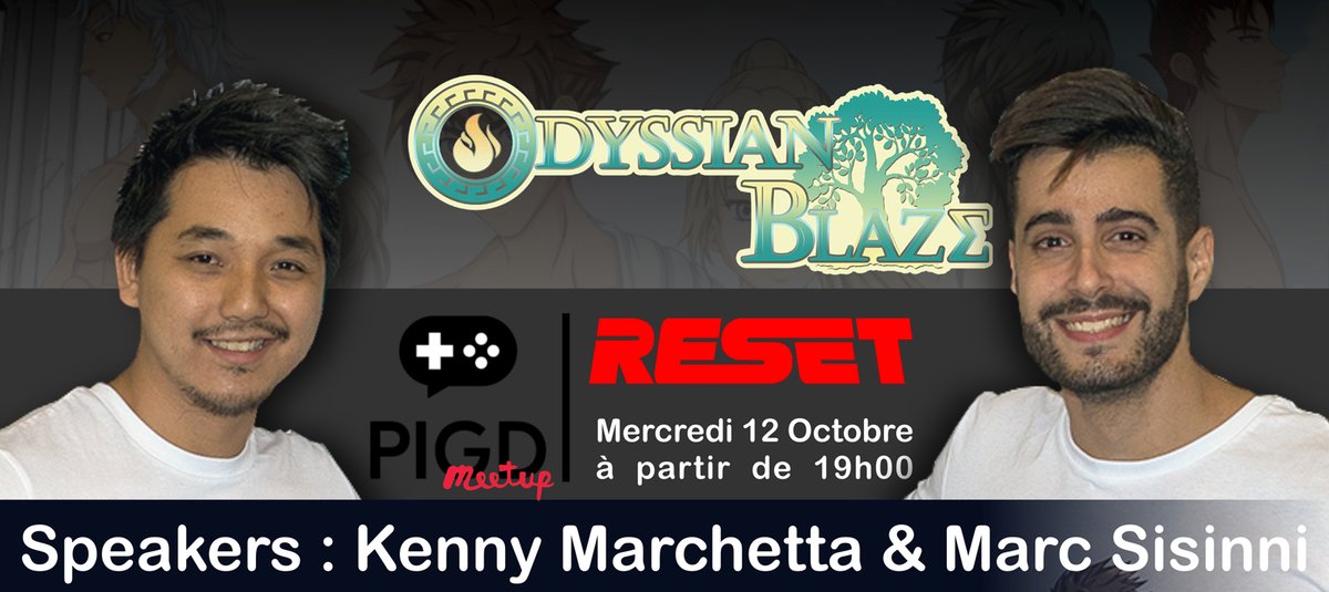 pigd75's tweet photo. #meetp #gamedevelopment Our next speakers are the creators of the visual novel ODYSSIAN BLAZE @OdyssianBlaze ! They will speak about their economic model, strategy and production! Save the date, Wednesday October 12 from 7 p.m. @LeResetBar !
Infos : https://t.co/aooUnUG5U9 https://t.co/qeAlh8YNer