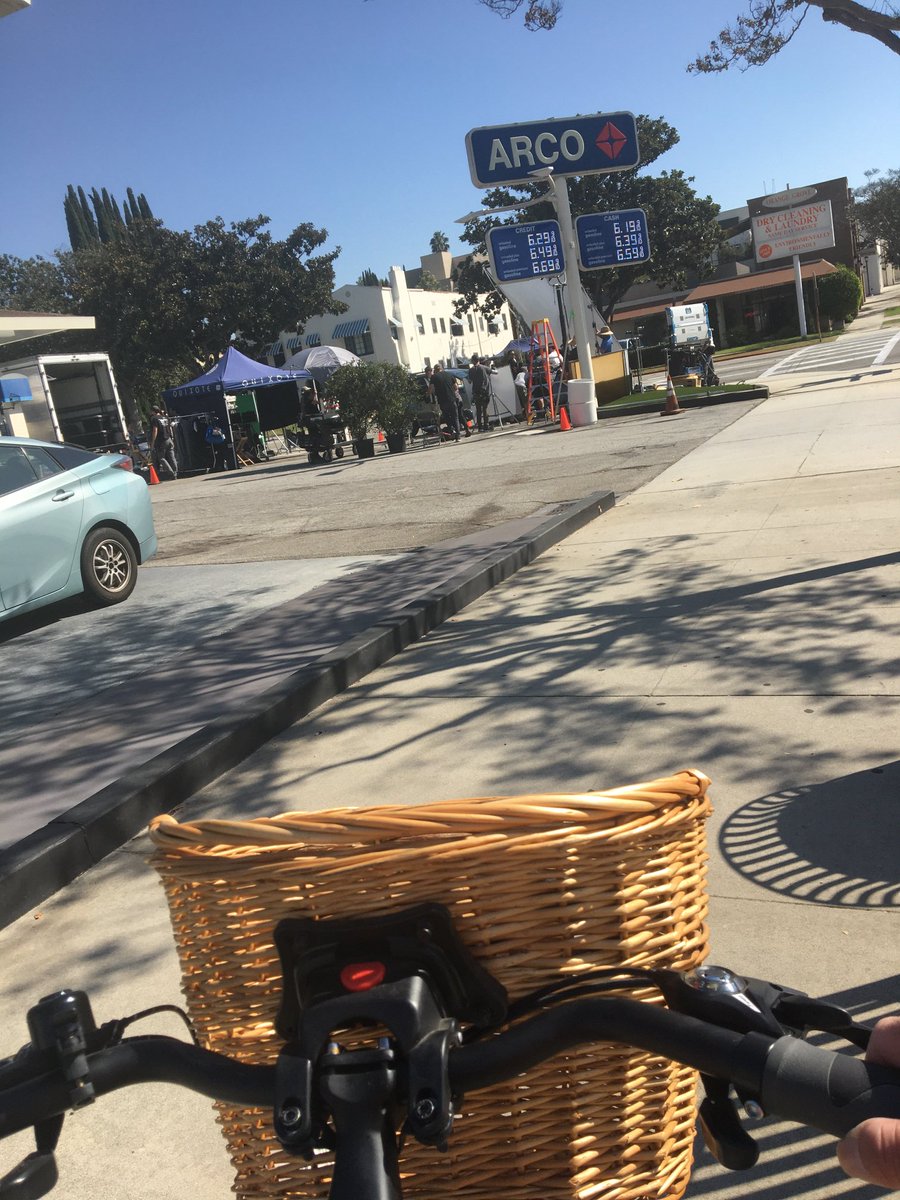 fenlandgent's tweet photo. Just cycled past a film set. #LAFirst https://t.co/VxvCkqjAfX