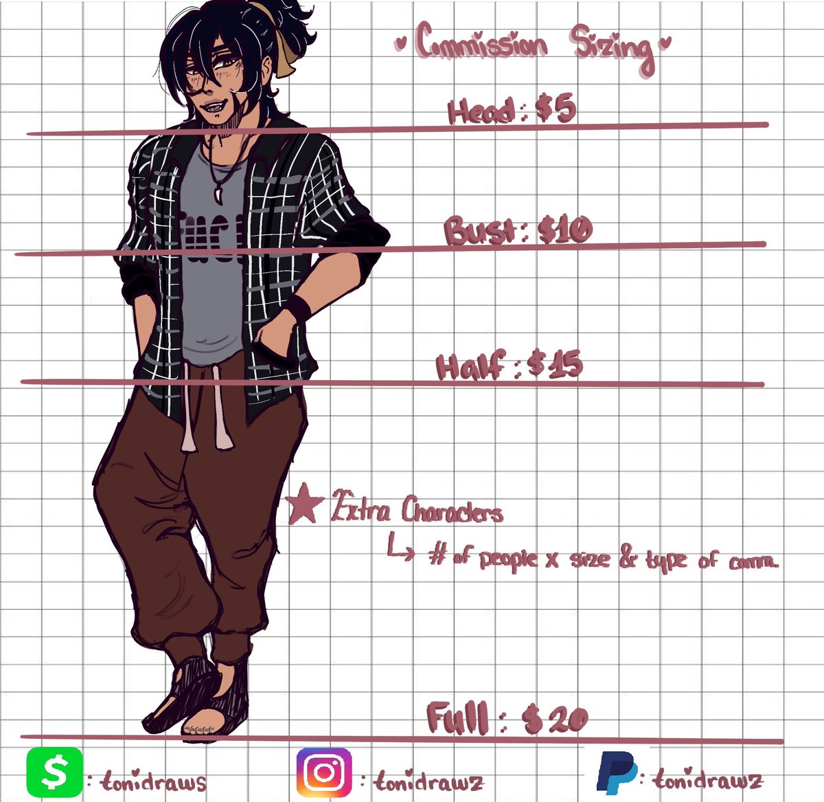 tonidrawz's tweet photo. My commission prices💮😊
.
.
.
#commissionsopen #Commission #ArtCommission #DigitalArtist https://t.co/QwPseRQMbJ