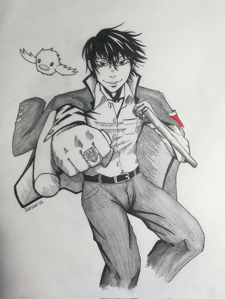GeneralSanity's tweet photo. I did and #Inktober. Today's theme is scallop... :3 #inktober2022 
#KatekyoHitmanReborn https://t.co/Mtb5dW4mDS