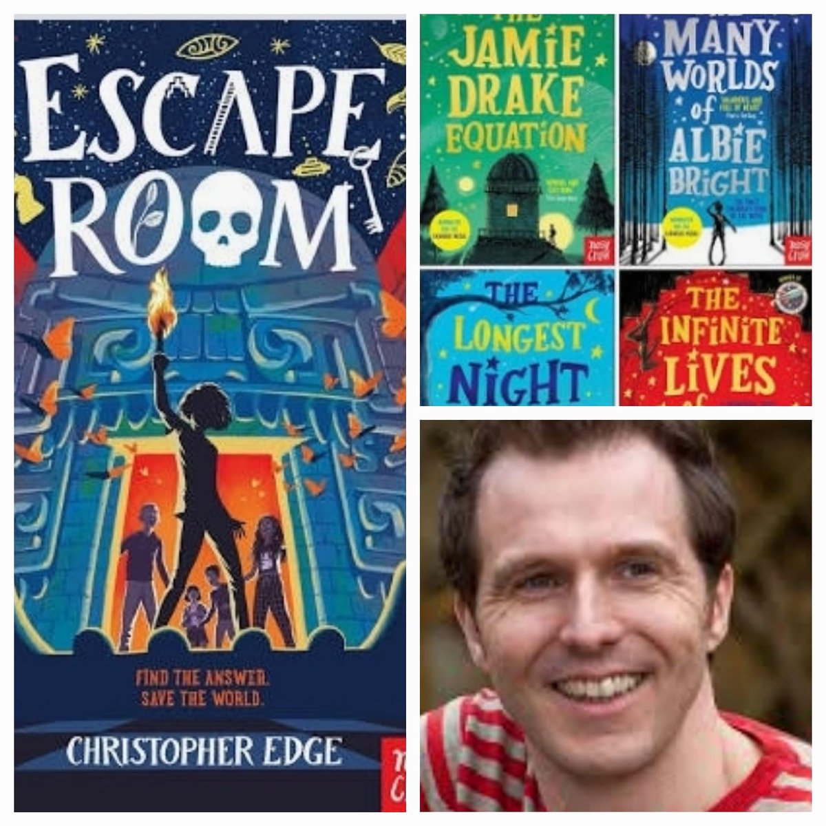 BiburySchool's tweet photo. Last month Oaks and Mighty Oaks class enjoyed an interactive visit from local author Christopher Edge. The children worked wonderfully together in teams to solve riddles inspired by Christopher's newest novel 'The Escape Room'. https://t.co/HnAGPa9fAj