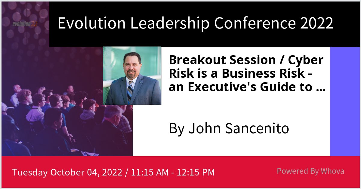 JSancenito's tweet photo. I am speaking at Evolution Leadership Conference 2022. Please check out my talk if you're attending the event! #Evolution22 #SethGodin - via #Whova event app https://t.co/CkJAKk7Xne