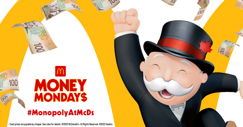 Why miss a chance at free money? ❤️ this Tweet to be reminded to play #MoneyMondays! #MonopolyAtMcDs